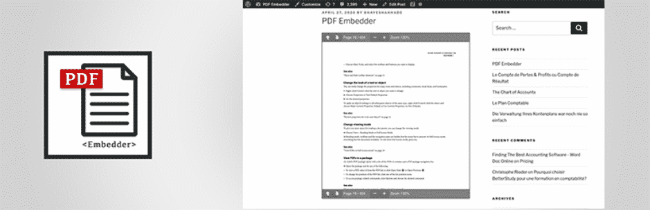 PDF Embedder wordpress